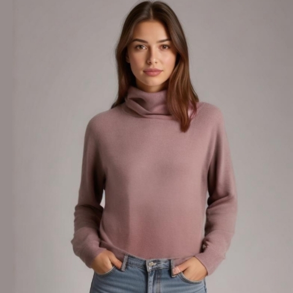 aerie Tops - AERIE Relaxed Fit Loose Turtleneck Sweatshirt/Pullover, Size Large